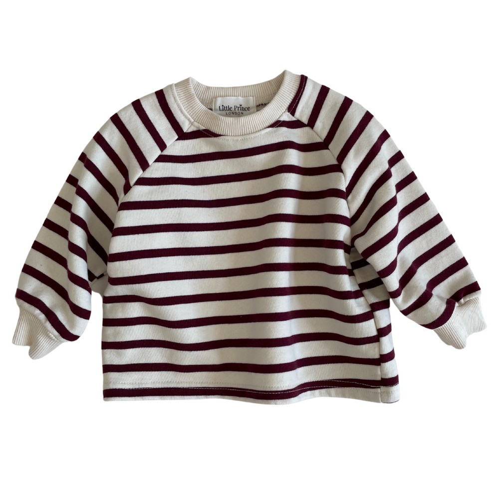 Maroon Stripe Sweatshirt