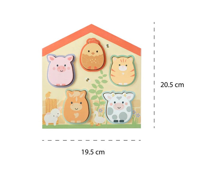 Farmyard Wooden Barn Shape Puzzle