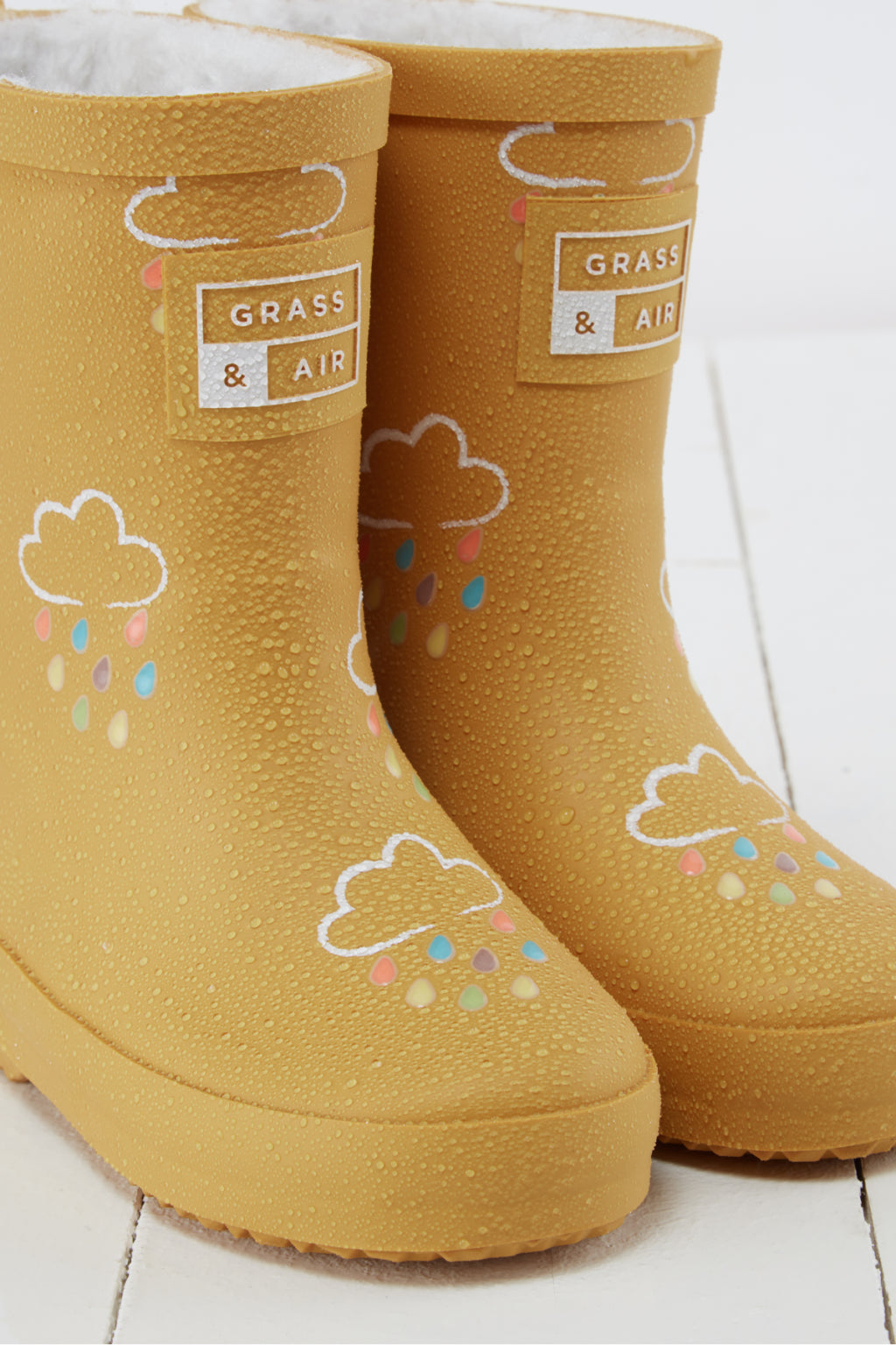 Ochre Colour-Changing Winter Wellies with Teddy Fleece Lining