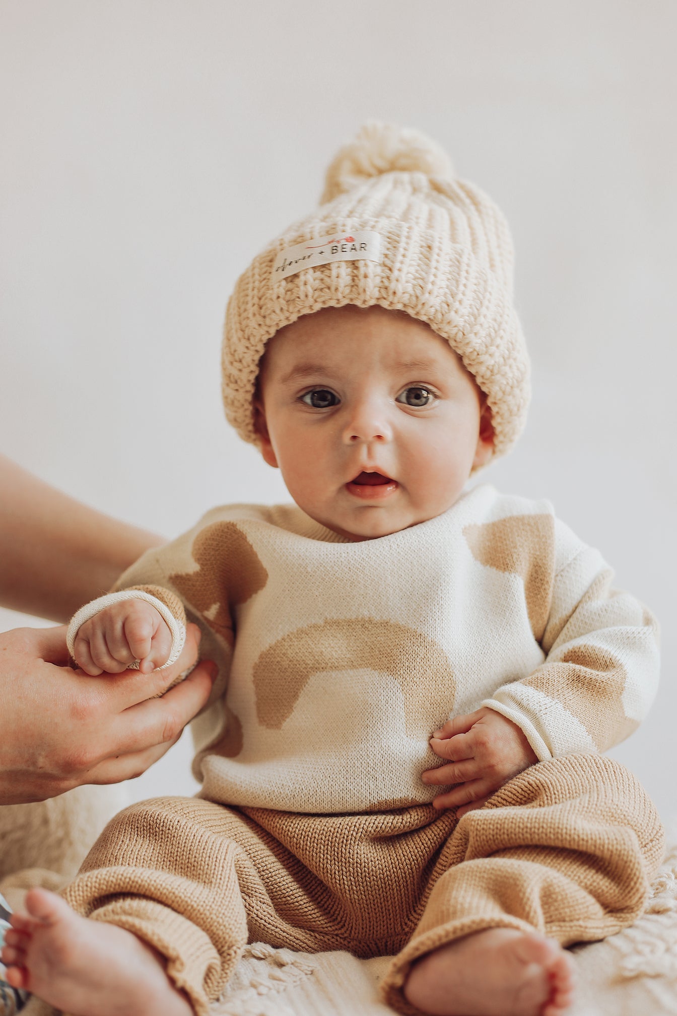 Knitted Sweater - Boho Organic Shapes