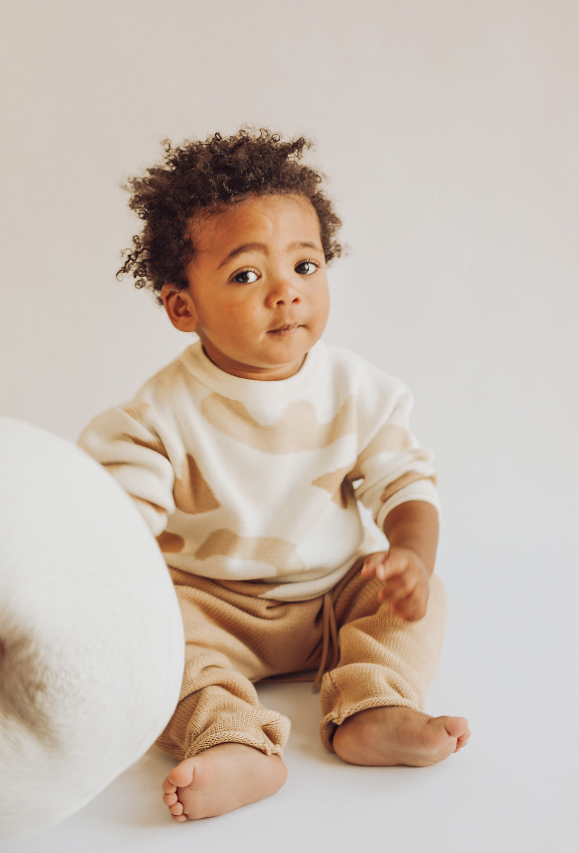 Knitted Sweater - Boho Organic Shapes