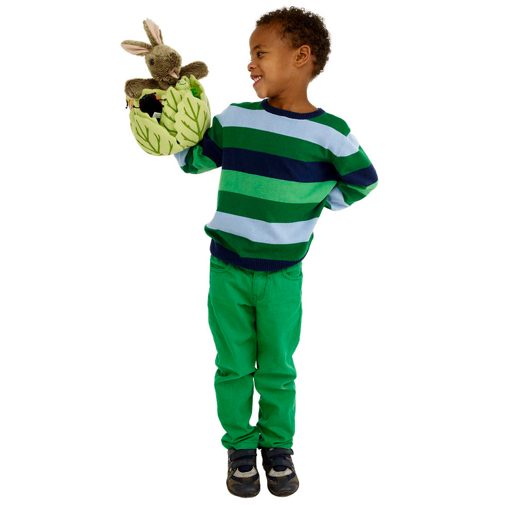 Rabbit in a Lettuce Hide-Away Puppet
