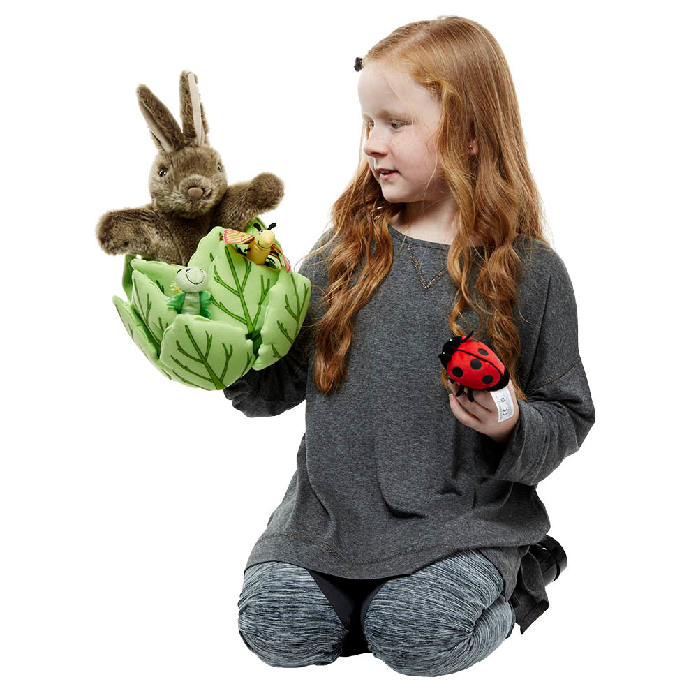 Rabbit in a Lettuce Hide-Away Puppet