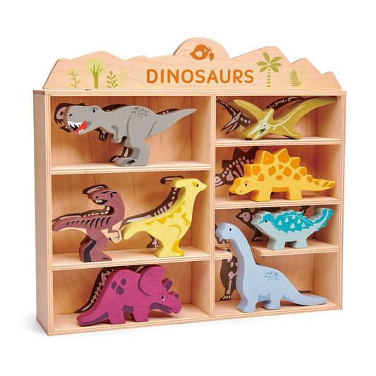 Wooden Dinosaur Set & Shelf