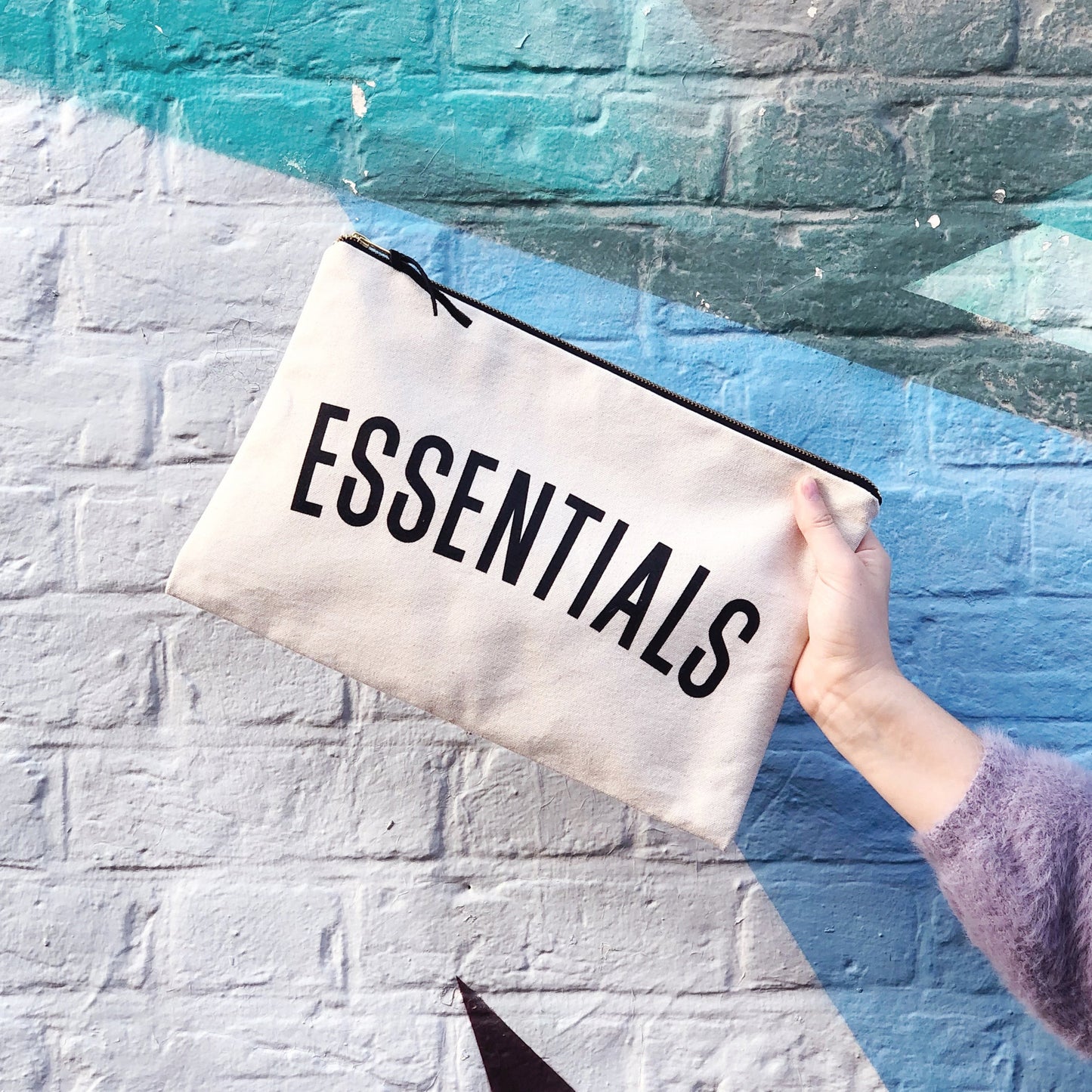 “Essentials” Extra Large Canvas Pouch