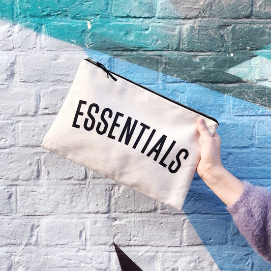 “Essentials” Extra Large Canvas Pouch