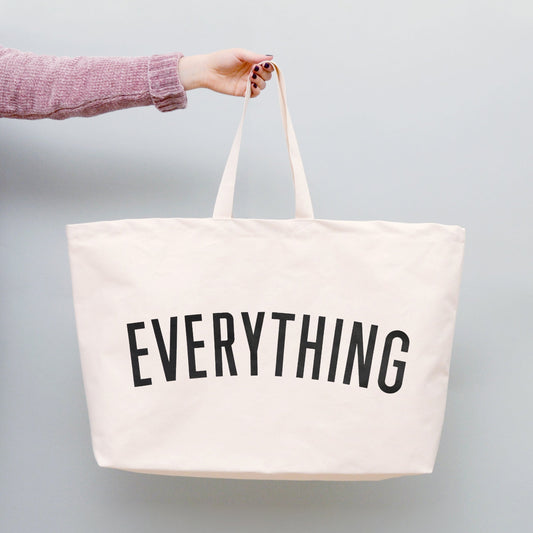 “Everything” Natural Canvas Really Big Bag