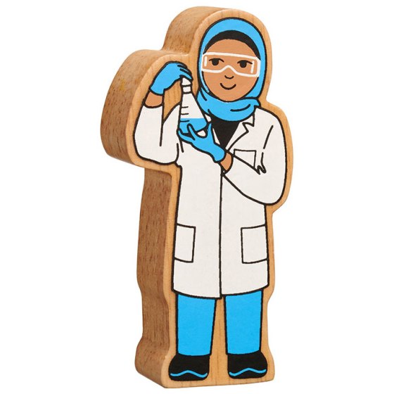 Blue & White Scientist