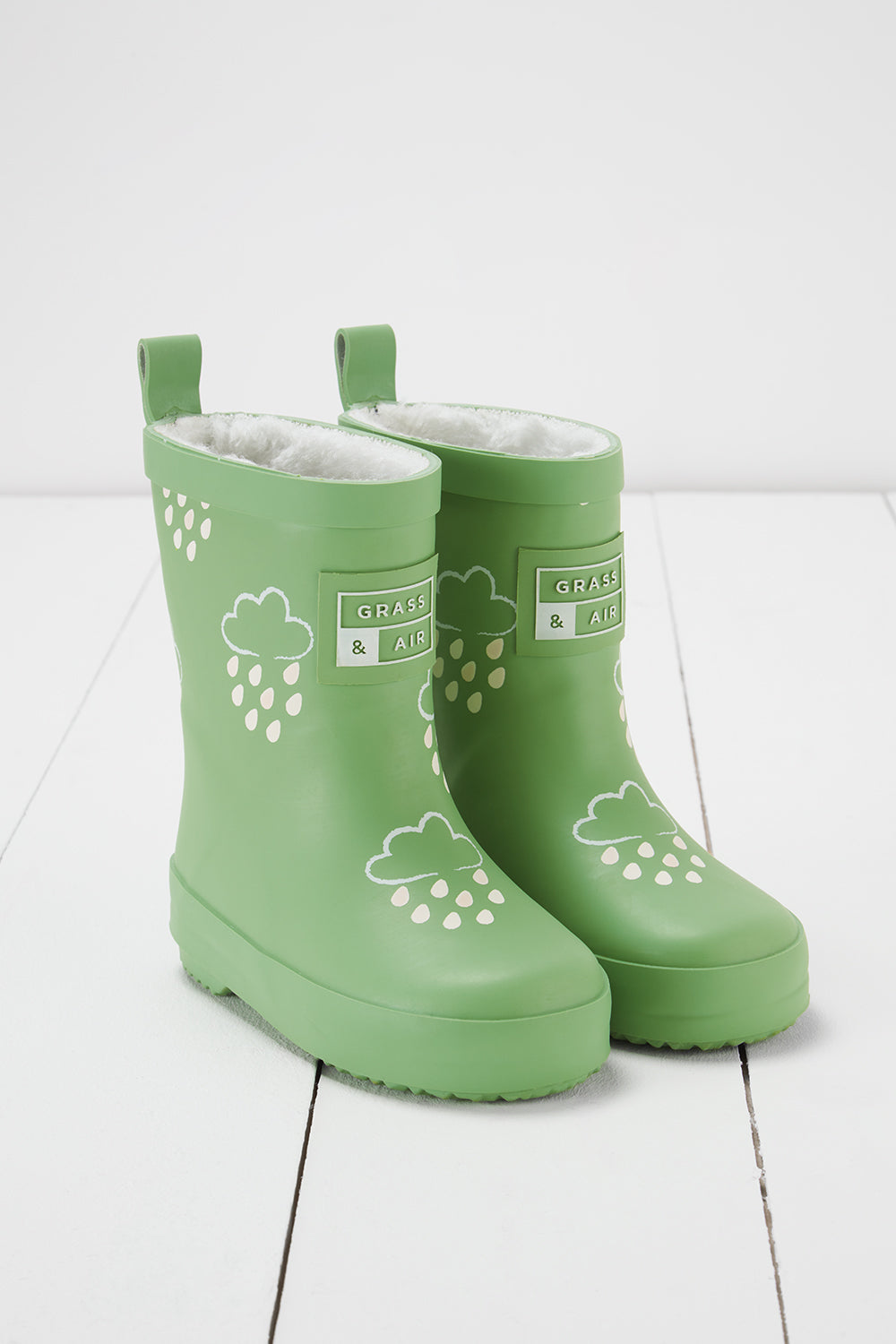 Glacial Green Colour-Changing Winter Wellies with Teddy Fleece Lining