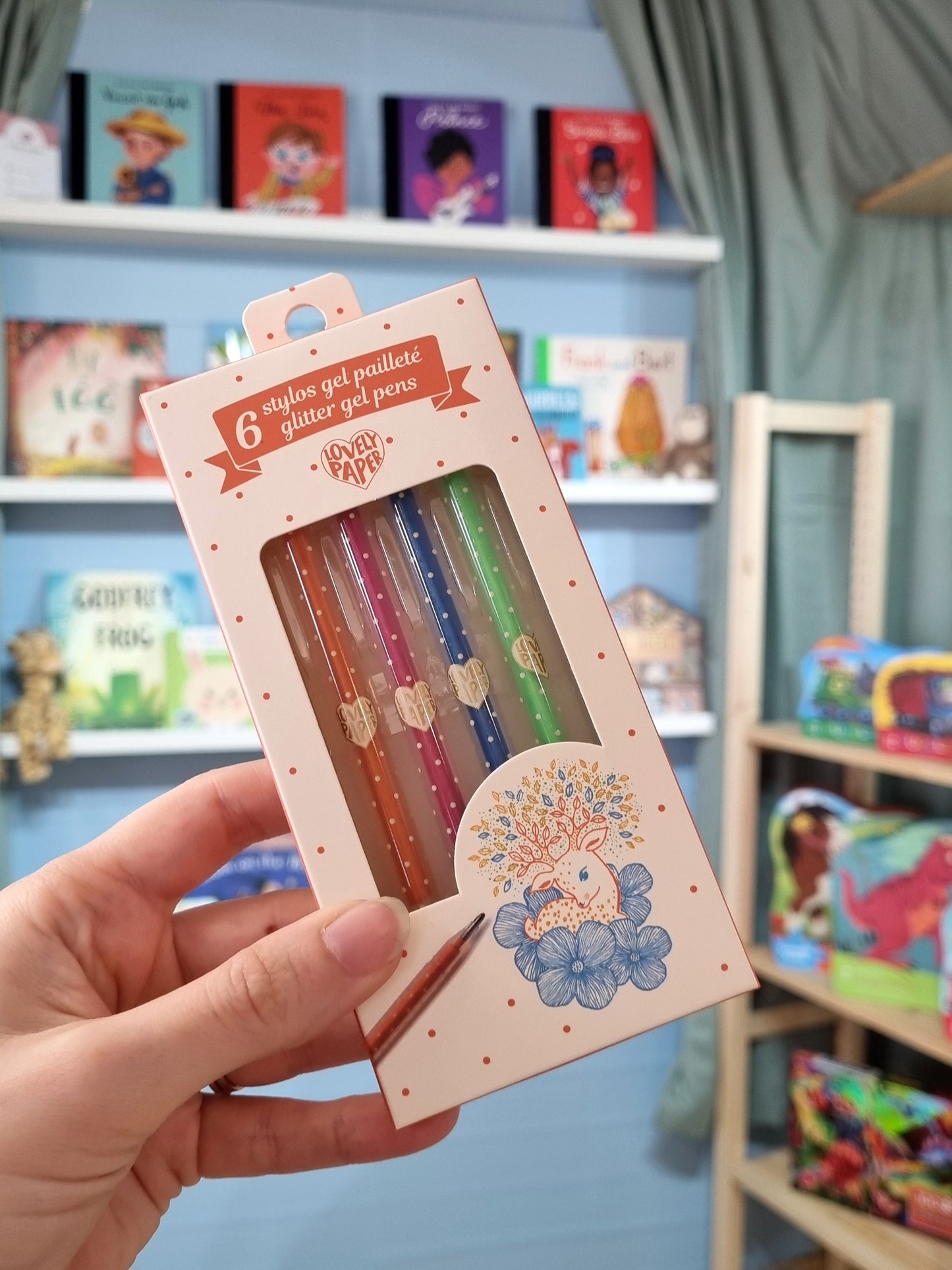 Set of 6 Glitter Gel Pens