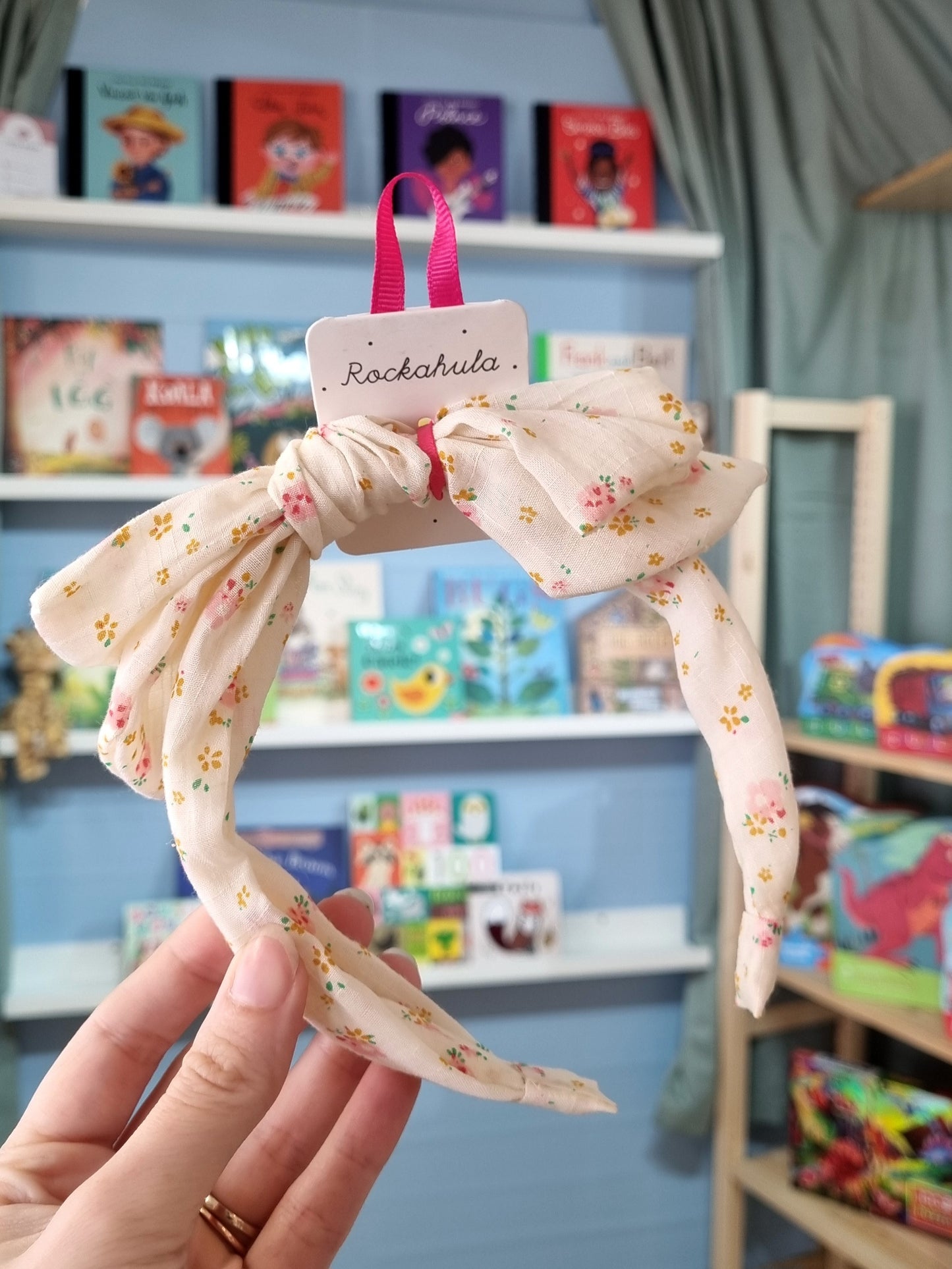 Tiny Blossom Double Bow Headband