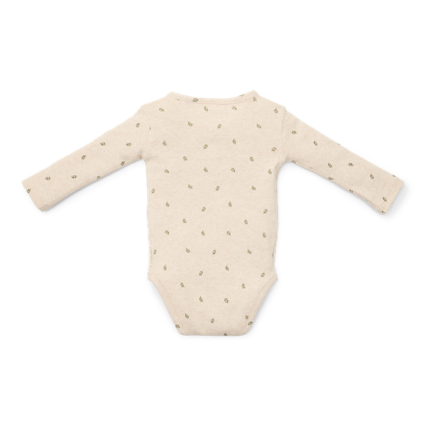 Little Dutch Long Sleeved Romper - Green Leaves
