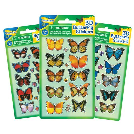 3D Butterfly Stickers - Bizzybods