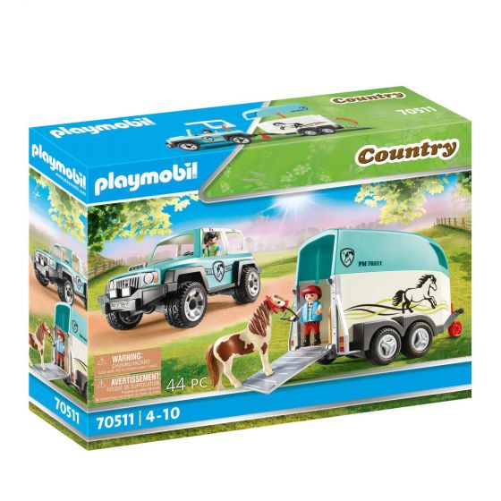 Country - Car With Pony Trailer