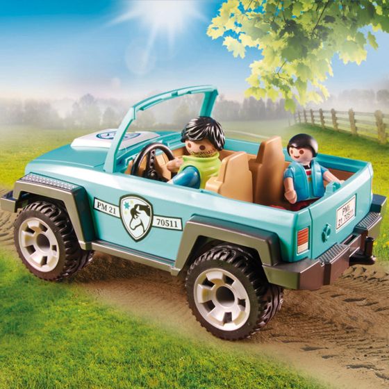 Country - Car With Pony Trailer