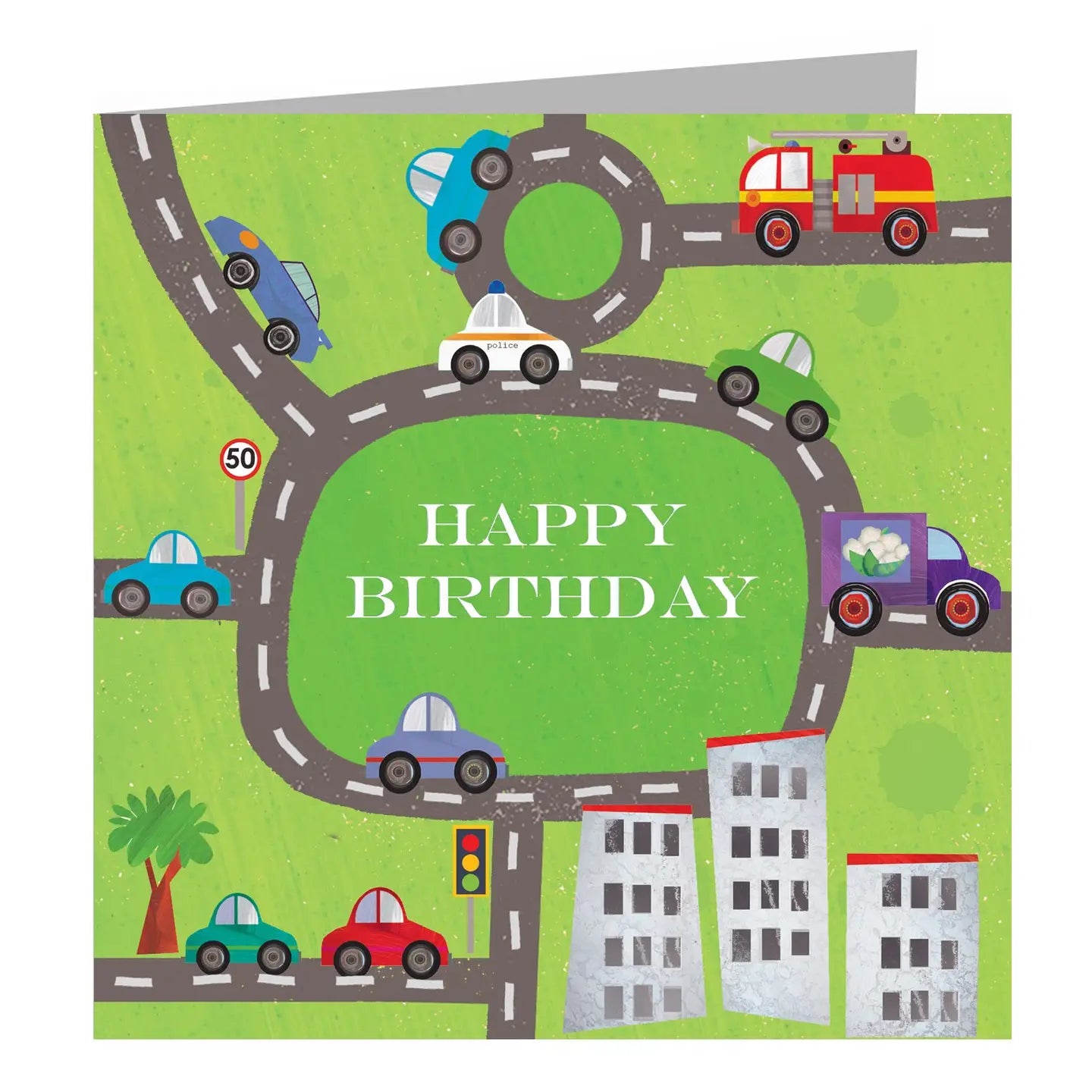 Cars Happy Birthday Card