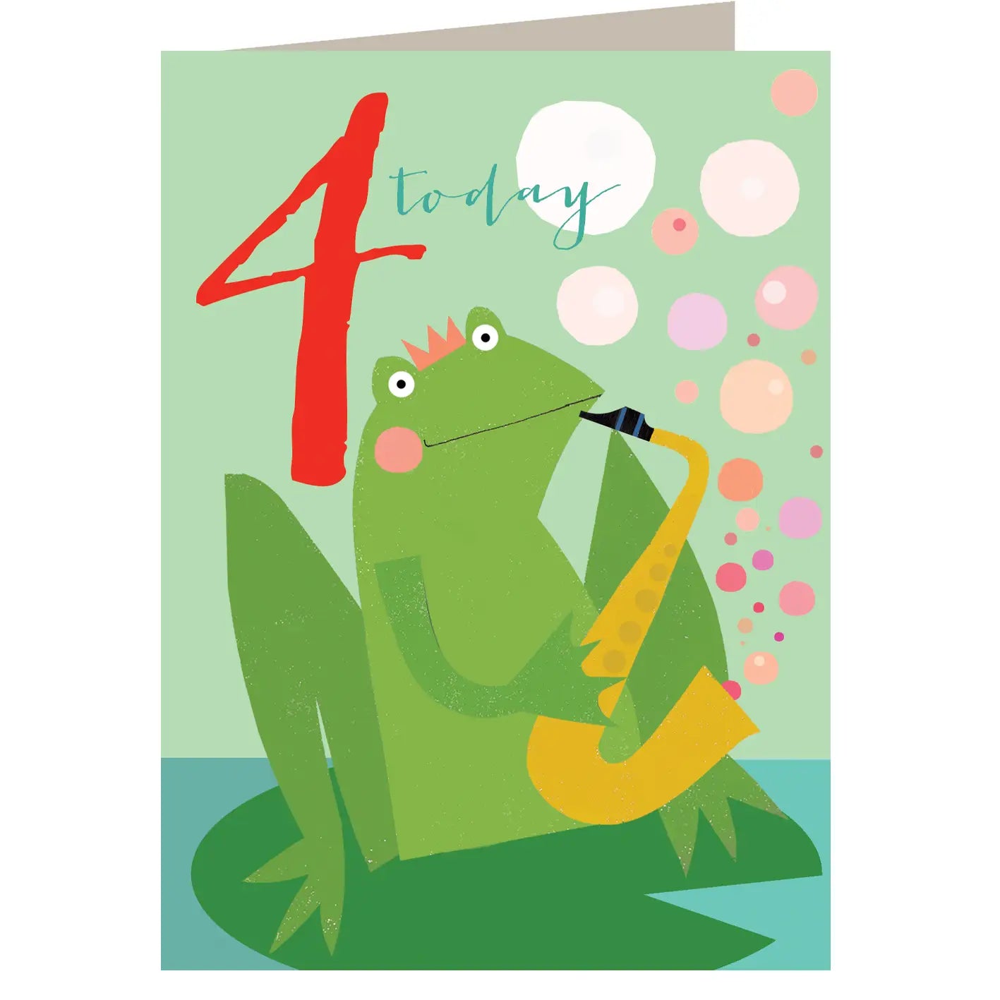 Frog 4th Birthday Card