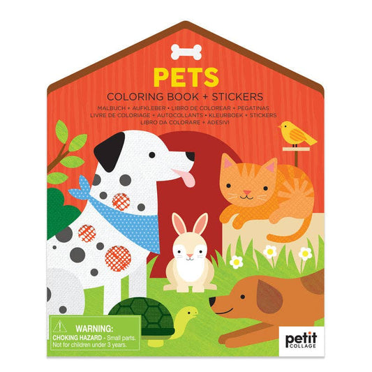 Colouring Book and Stickers: Pets