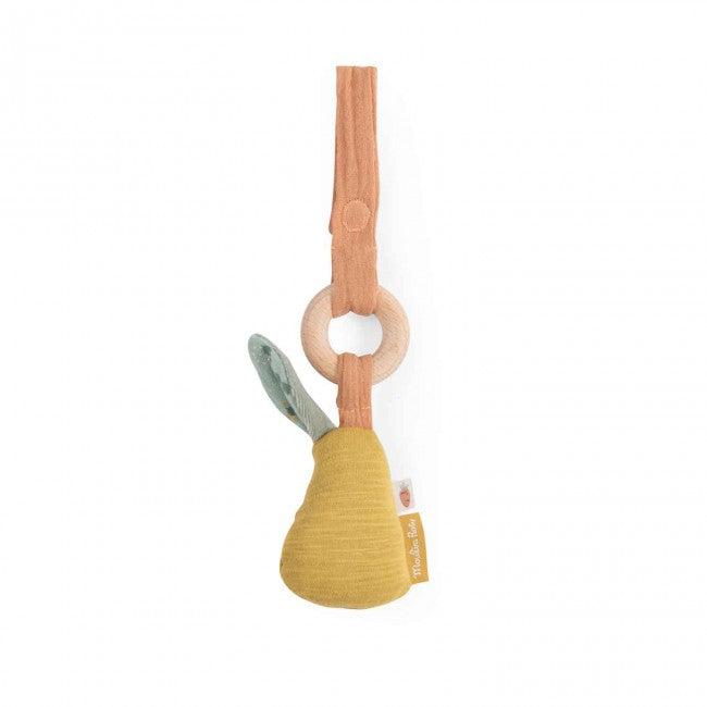 Wooden Pear Ring Rattle