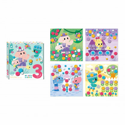 3 Years - Pompoms Craft Set