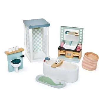 Dolls House Wooden Bathroom Furniture Set