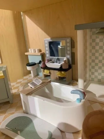 Dolls House Wooden Bathroom Furniture Set