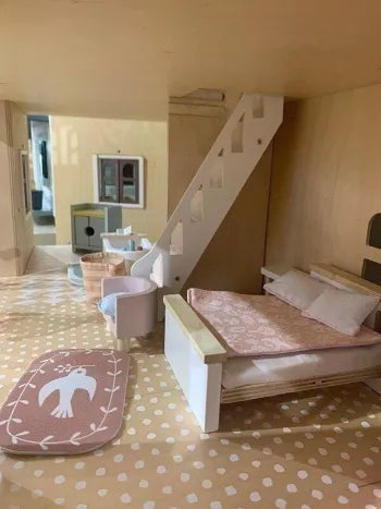 Dolls House Wooden Bedroom Furniture Set