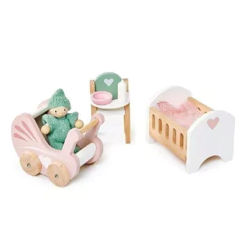 Dolls House Wooden Nursery Set