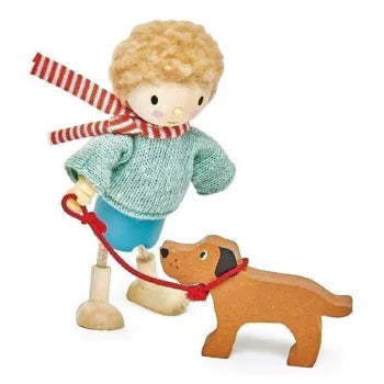 Mr Goodwood and His Dog Wooden Dolls Character