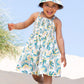 Rainforest Shirred Sun Dress