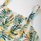 Rainforest Shirred Sun Dress