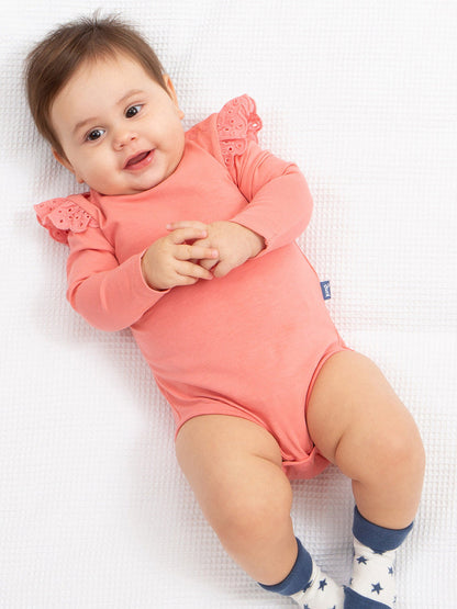Broderie Bodysuit - Salmon