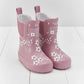 Pink Bloom Floral Short Colour-Changing Wellies