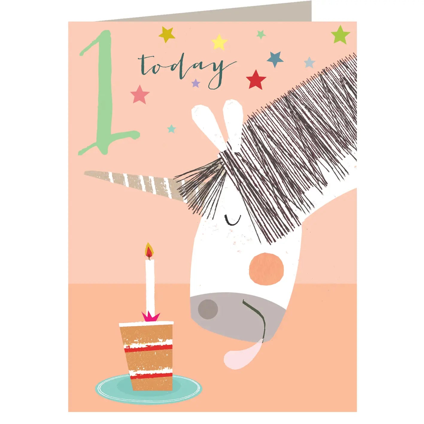 Unicorn 1st Birthday Card