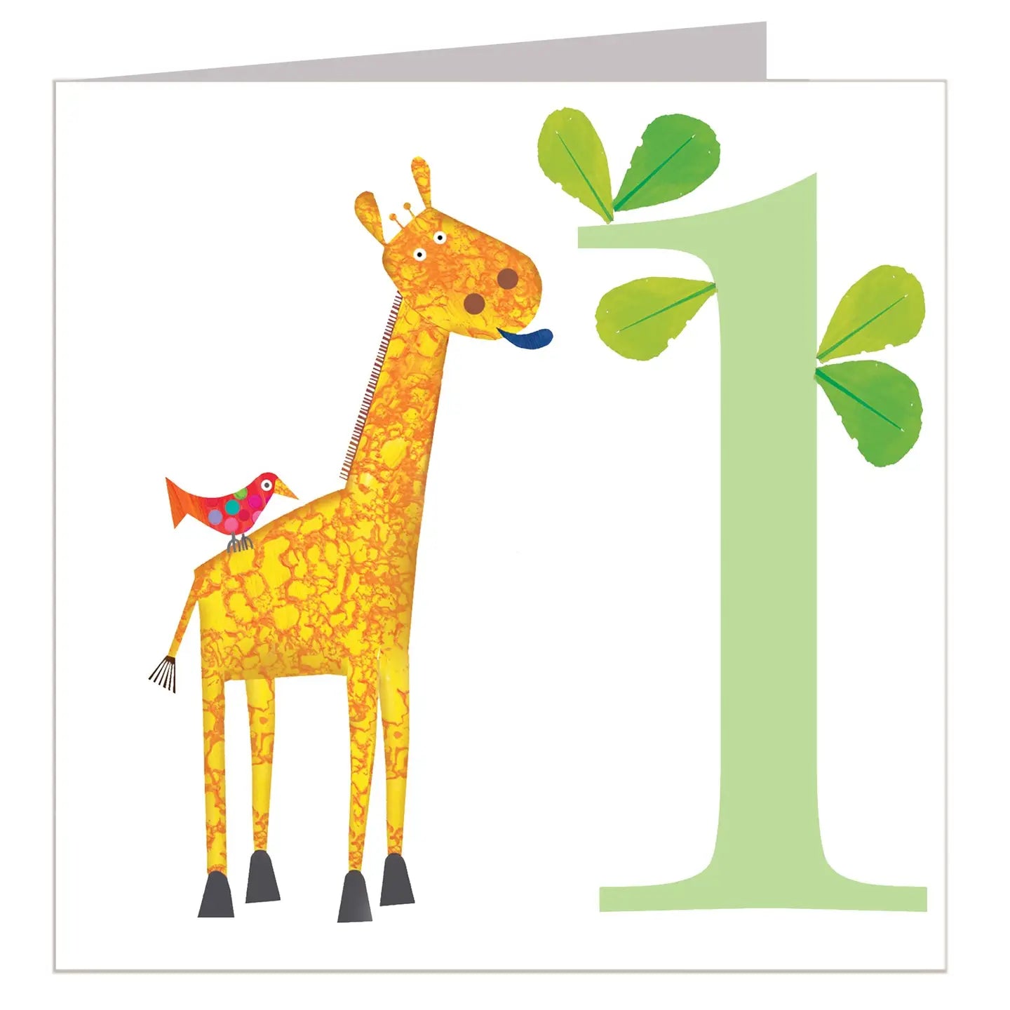 One Giraffe 1st Birthday Card