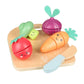 Happy Wooden Veggies Cutting Veg
