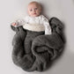 Dark Grey Sherpa Fleece Blanket