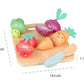 Happy Wooden Veggies Cutting Veg