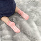 Organic Stay-On Non-Slip Socks - Blush Stripe