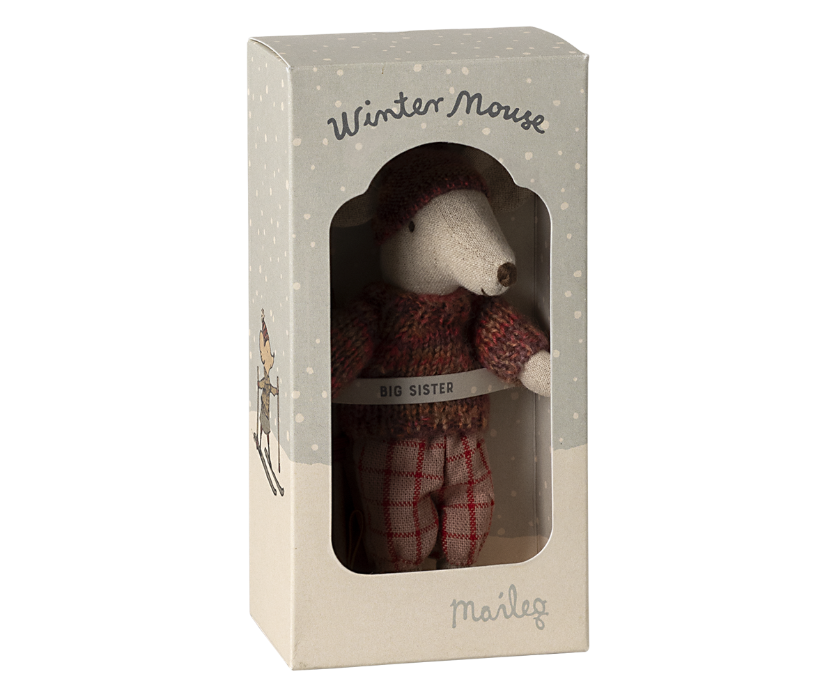 Winter Mouse with Ski Set - Mum Mouse PRE-ORDER