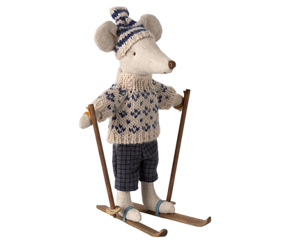 Winter Mouse with Ski Set - Dad Mouse