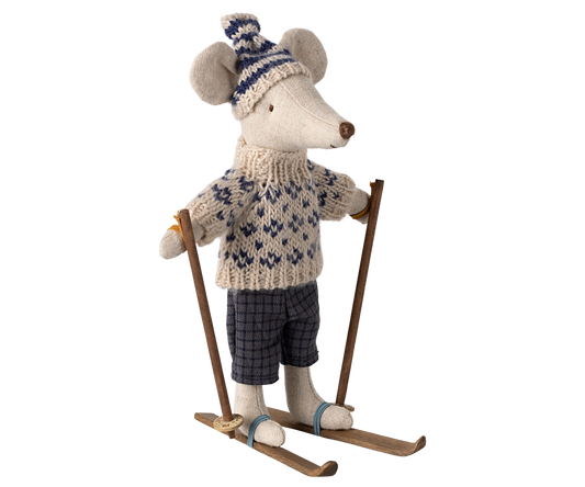 Winter Mouse with Ski Set - Dad Mouse PRE-ORDER