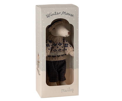Winter Mouse with Ski Set - Dad Mouse
