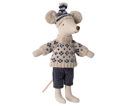 Winter Mouse with Ski Set - Dad Mouse