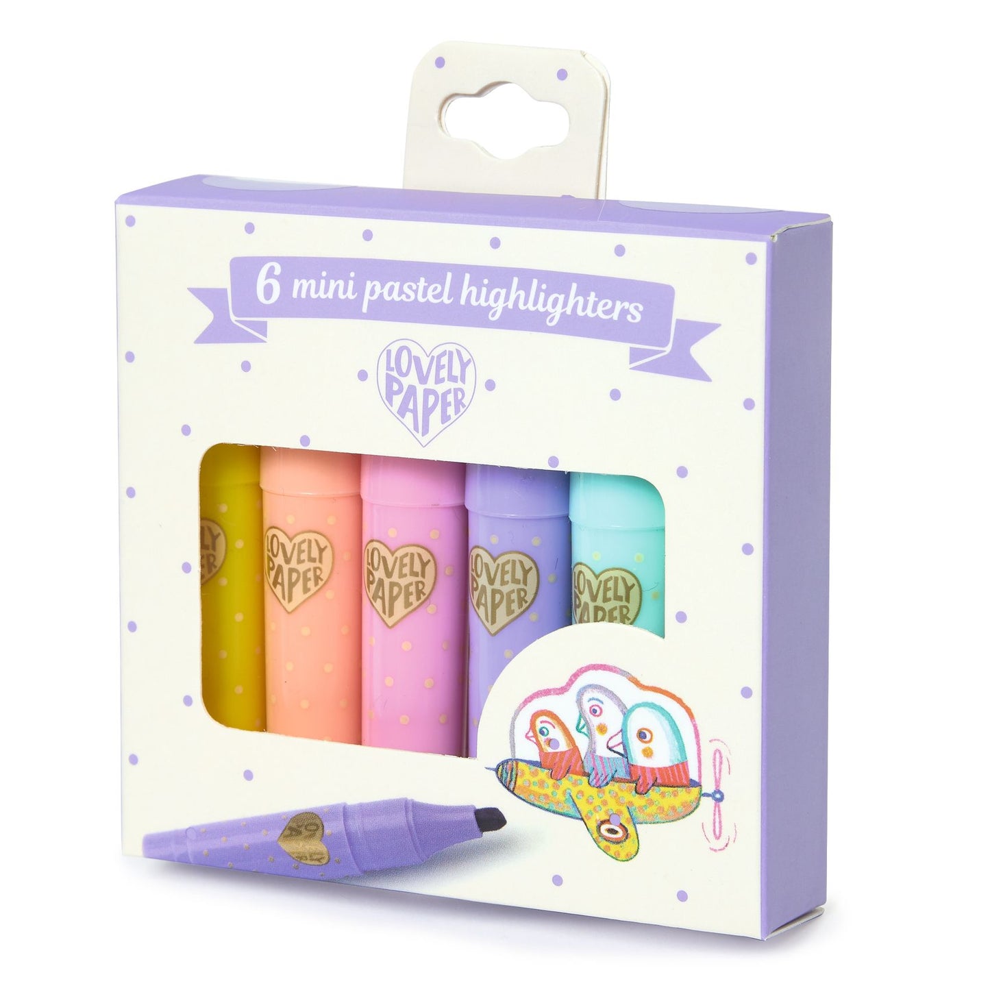 Set of 6 Mini Pastel Highlighters