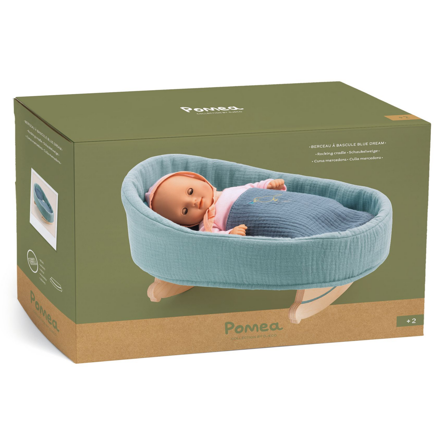 Pomea Baby Rocking Cradle - Blue Dream