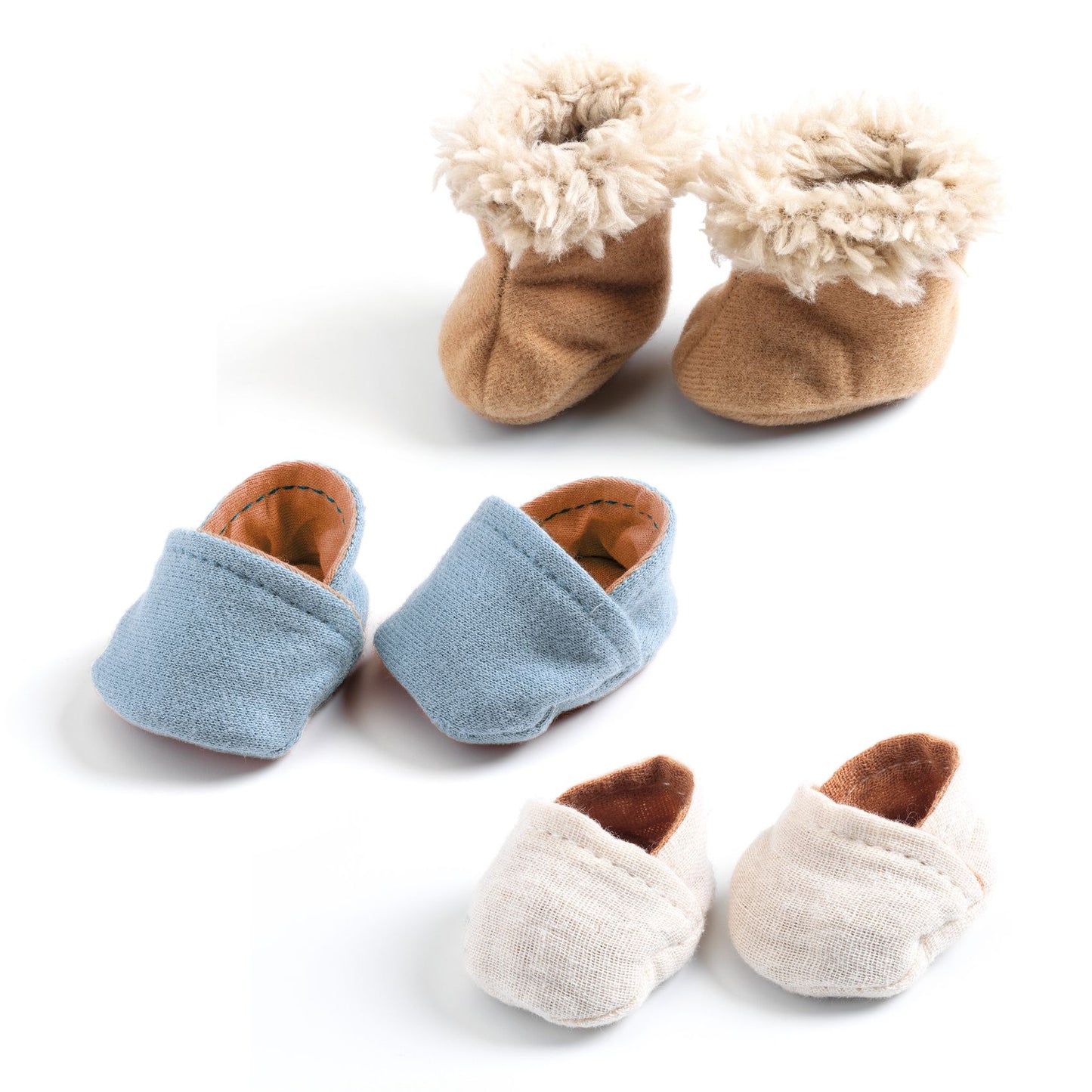 3 Pairs of Pomea Baby Slippers