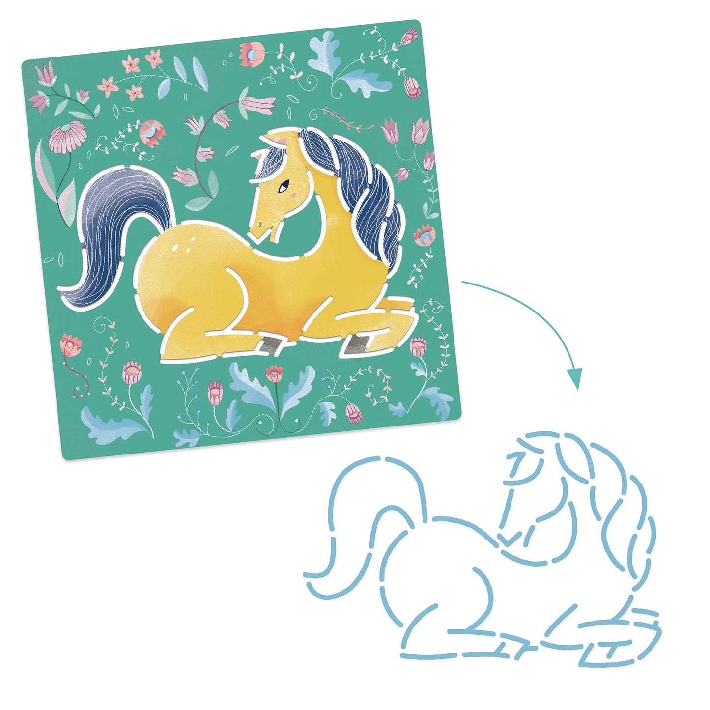 Pack of 5 Horse Stencils