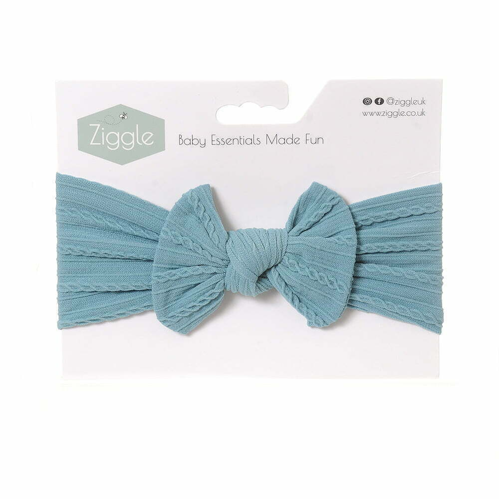 Teal Top Bow Turban Headband