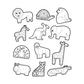 Colouring Stickers - Safari Animals